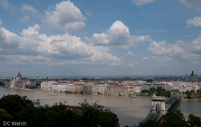 Looking across to Pest